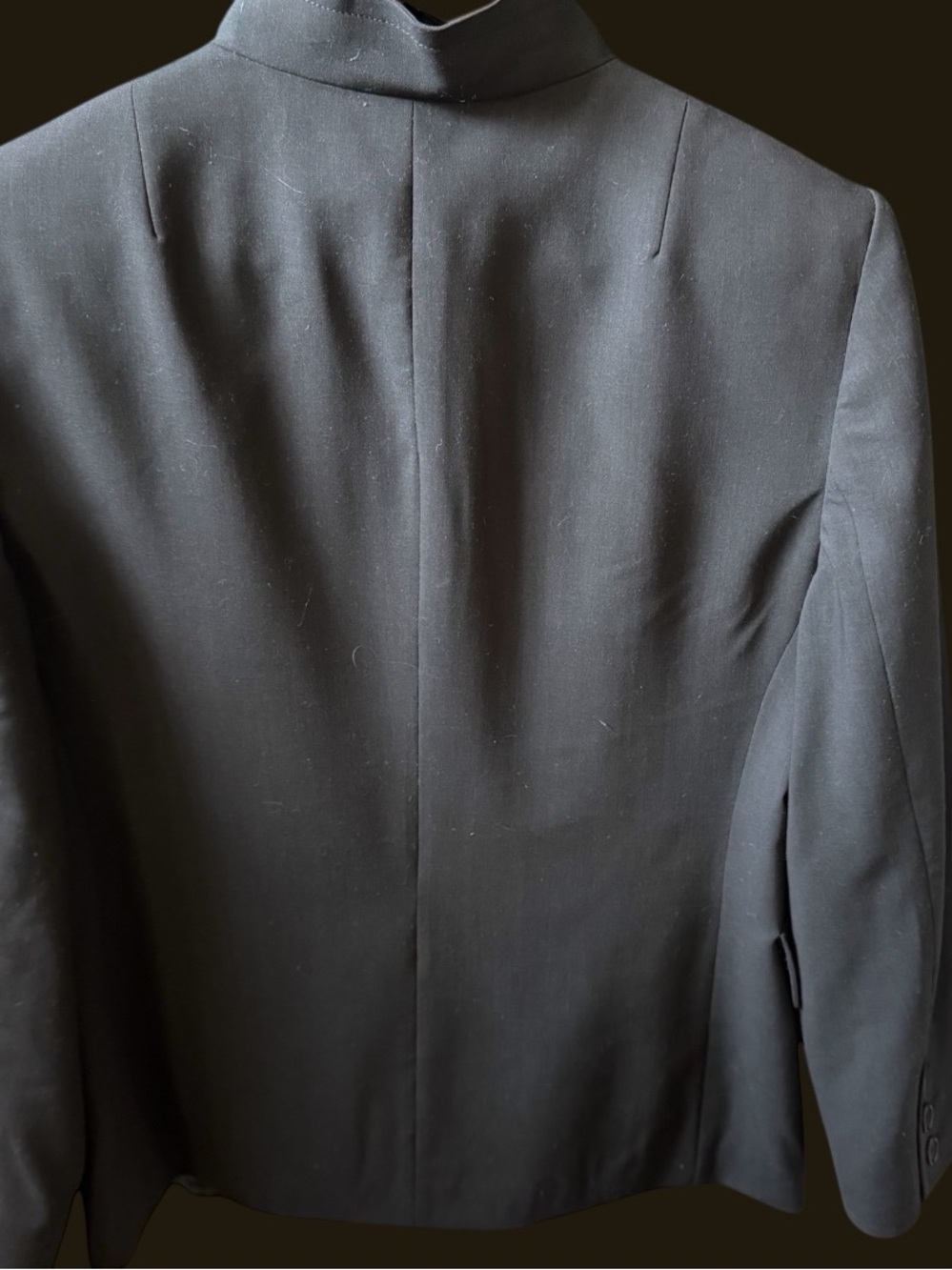 Italian Wool dark green Vintage blazer jacket with custom detail by AKRIS - Picture 3 of 9